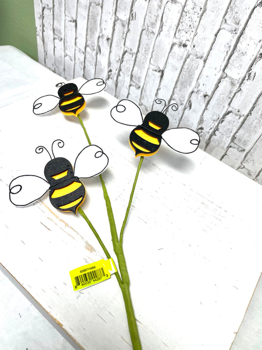 Bee spray, bumble bee spray, bee pick, bumble bee pick, spring bee spray, summer bee spray, 63067YWBK