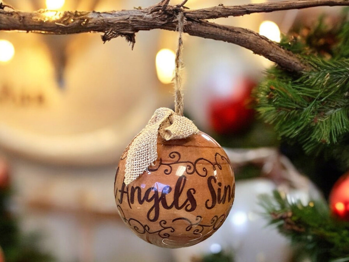 Hark! The Herald Angels Sing Christmas Ornament, Wreath Embellishments