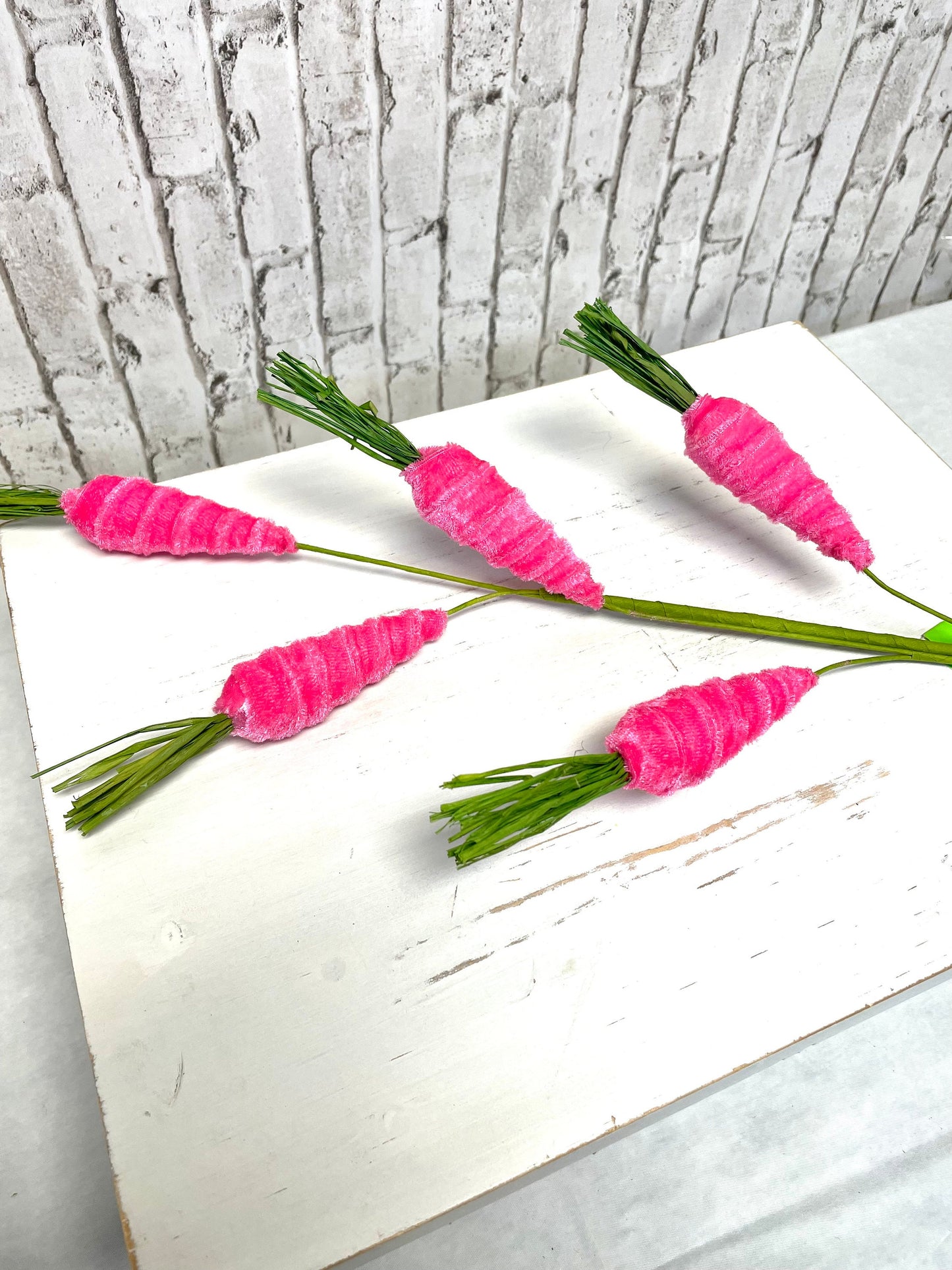Pink velvet carrot spray, 63437BT, Easter carrot spray, spring pink carrots, velvet carrot spray, summer carrot spray
