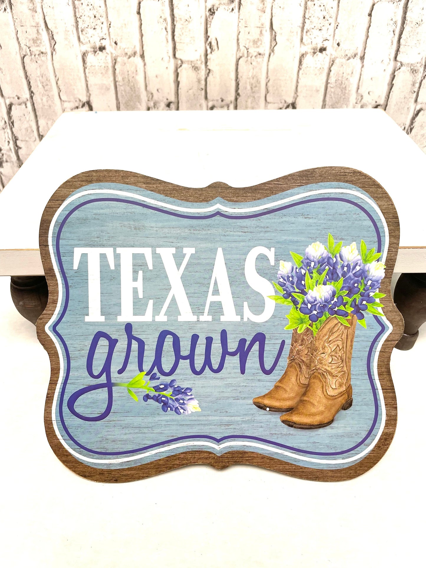 Texas bluebonnet sign, bluebonnet wreath sign, AP7269