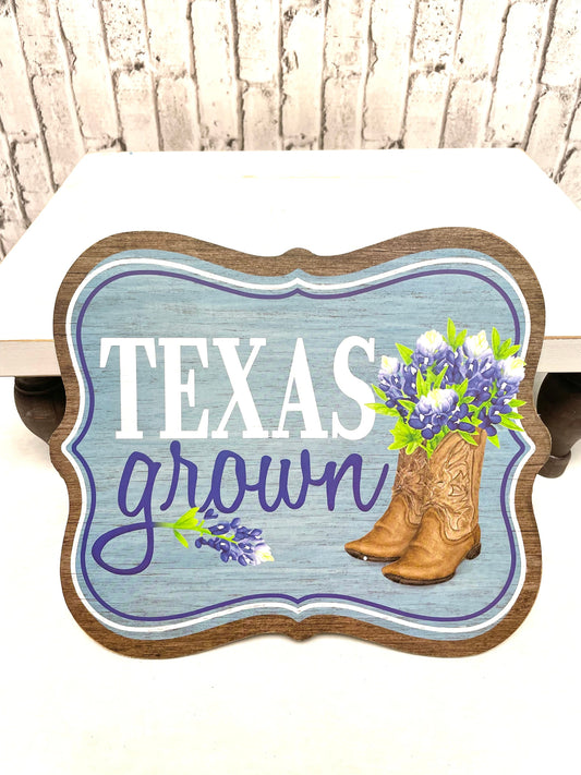 Texas bluebonnet sign, bluebonnet wreath sign, AP7269