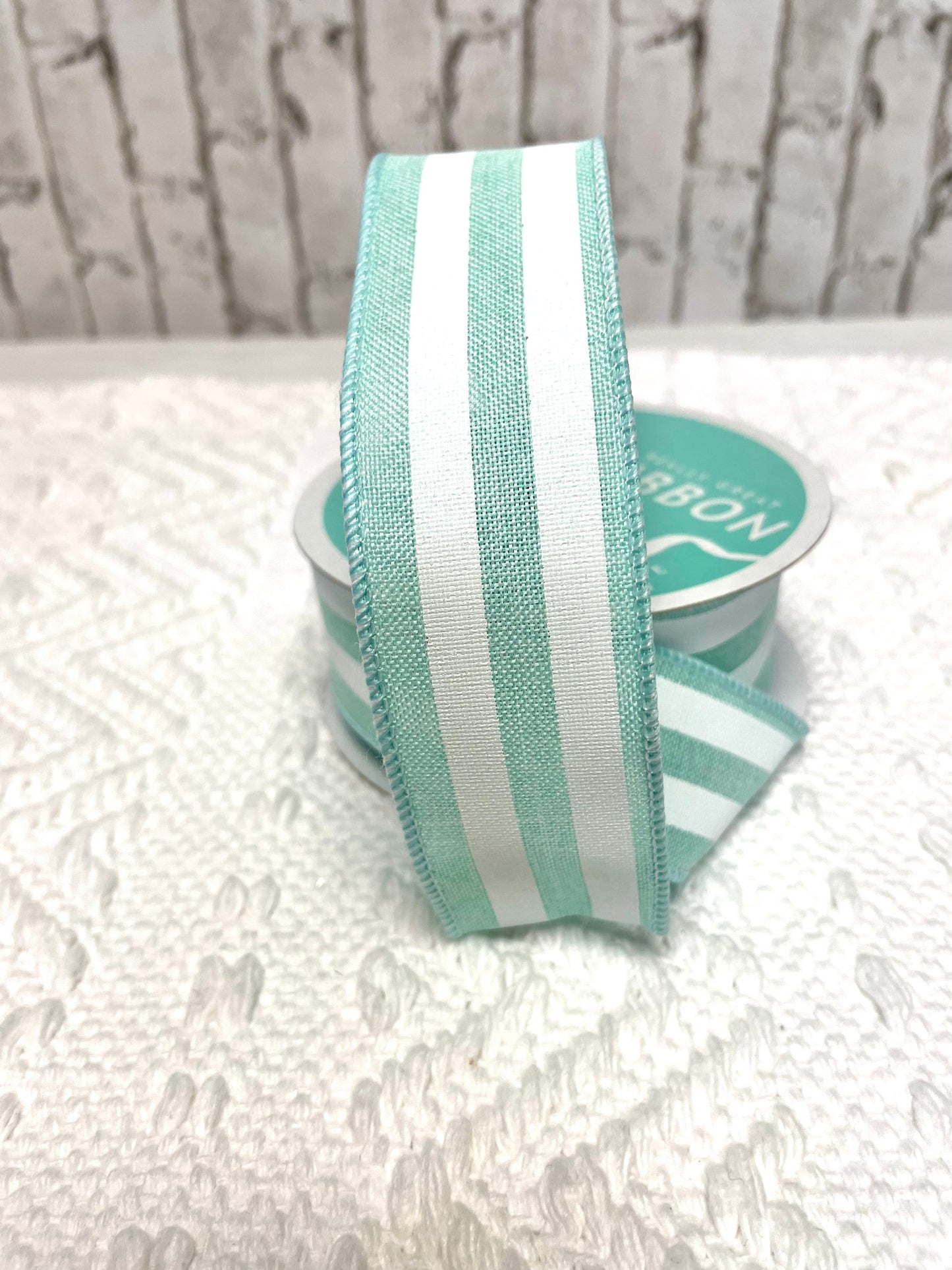 Mint striped vertical ribbon, RGC1562AN