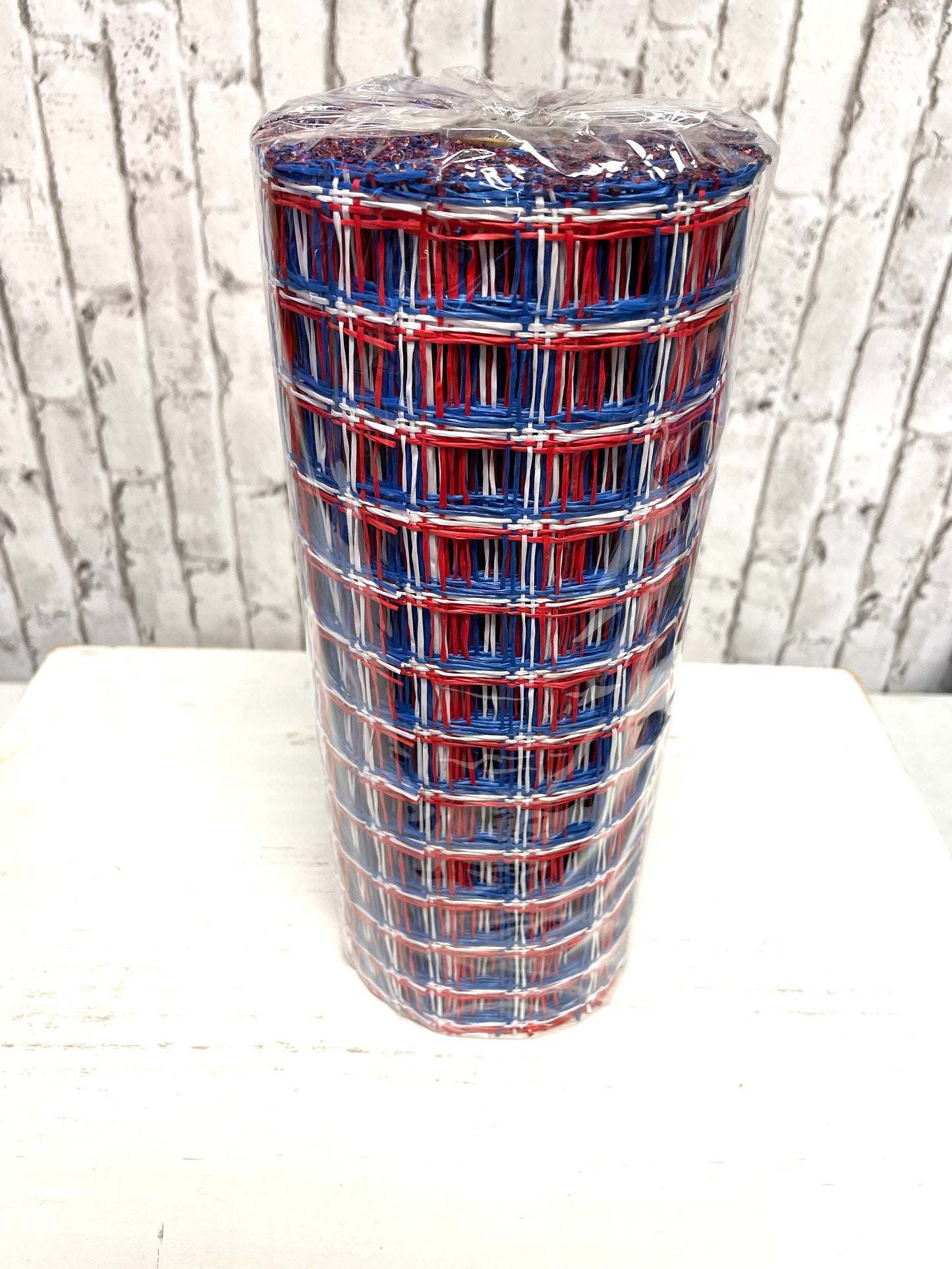 Patriotic mesh, RP8130E7, burlap check patriotic mesh