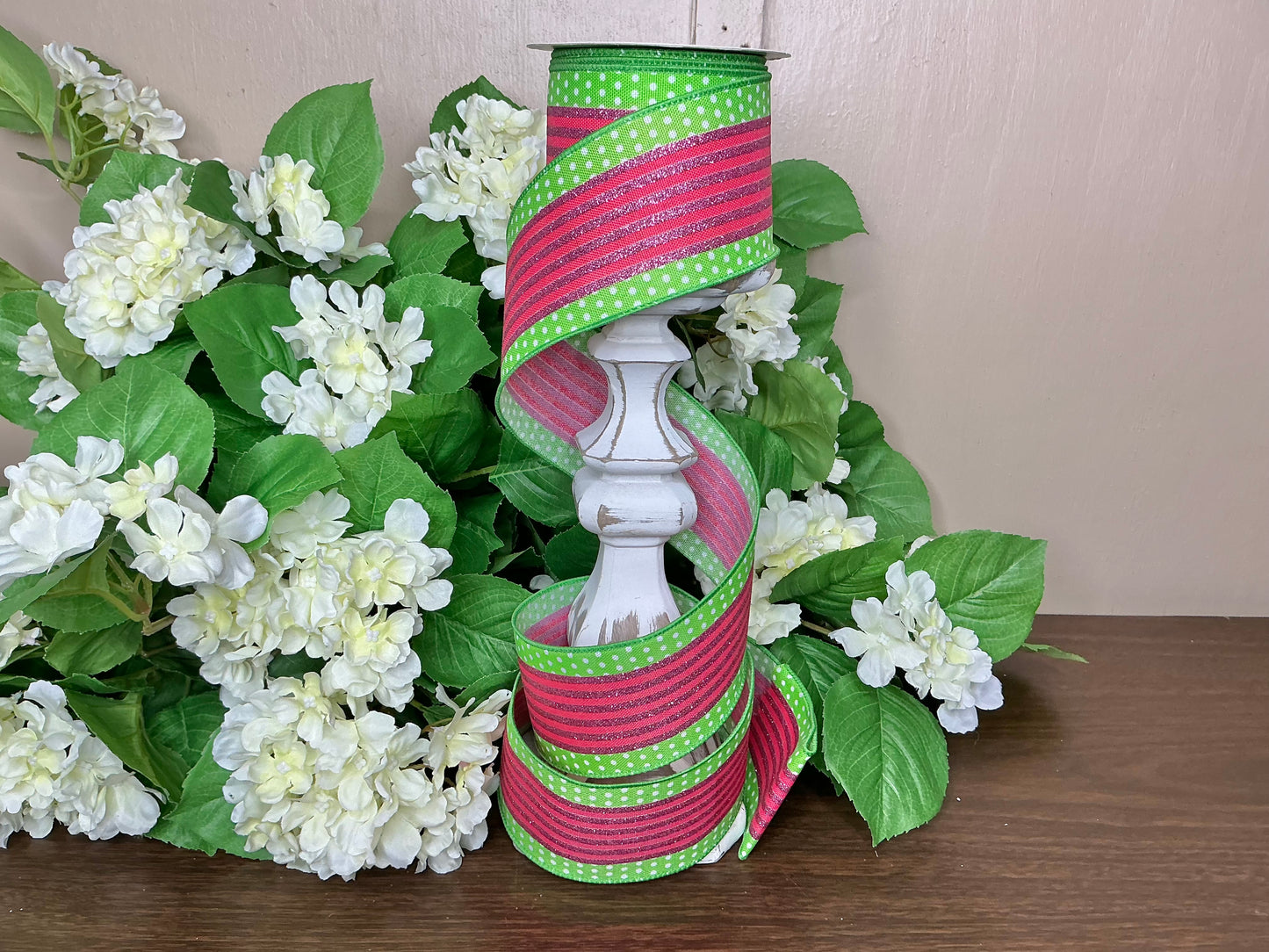 Pink stripe/Green dot ribbon, RGF156609
