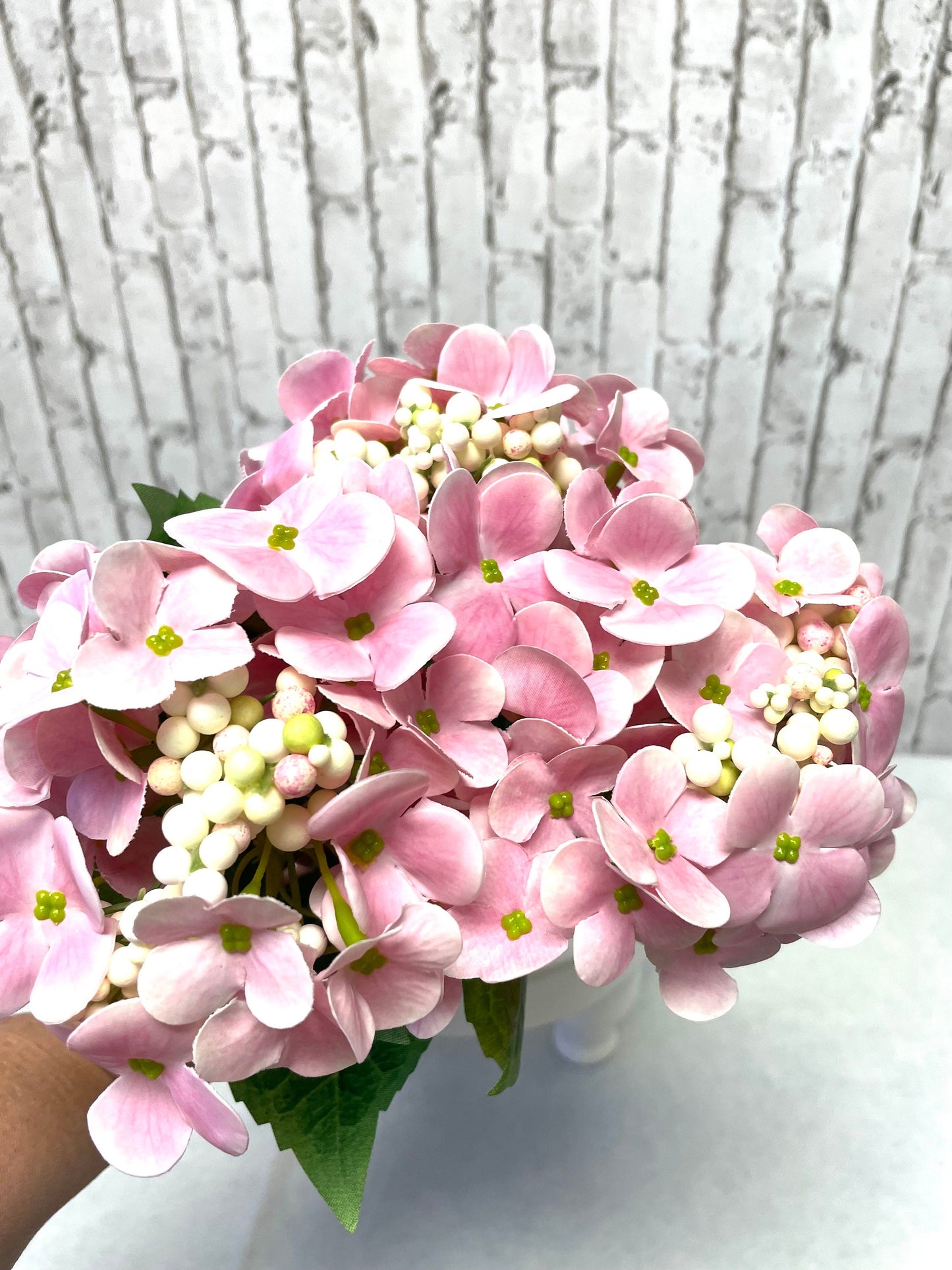pink hydrangea bundle spray, MTF23873, pink hydrangea, silk florals, spring flowers, summer florals