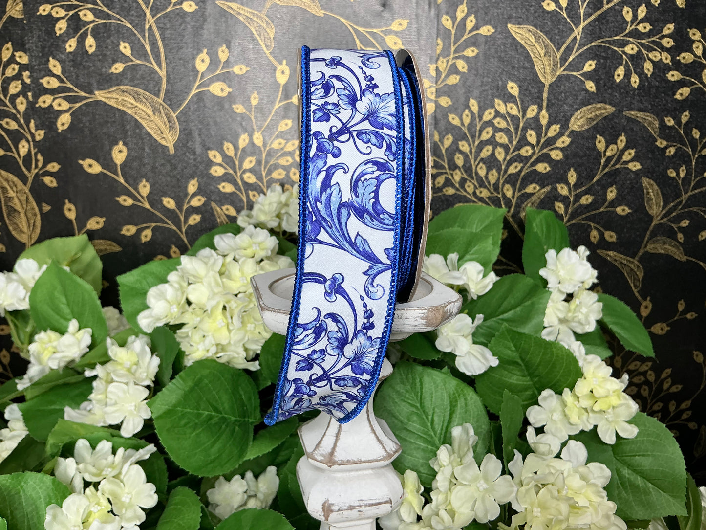 Blue chinoiserie ribbon - d stevens - 18-4472