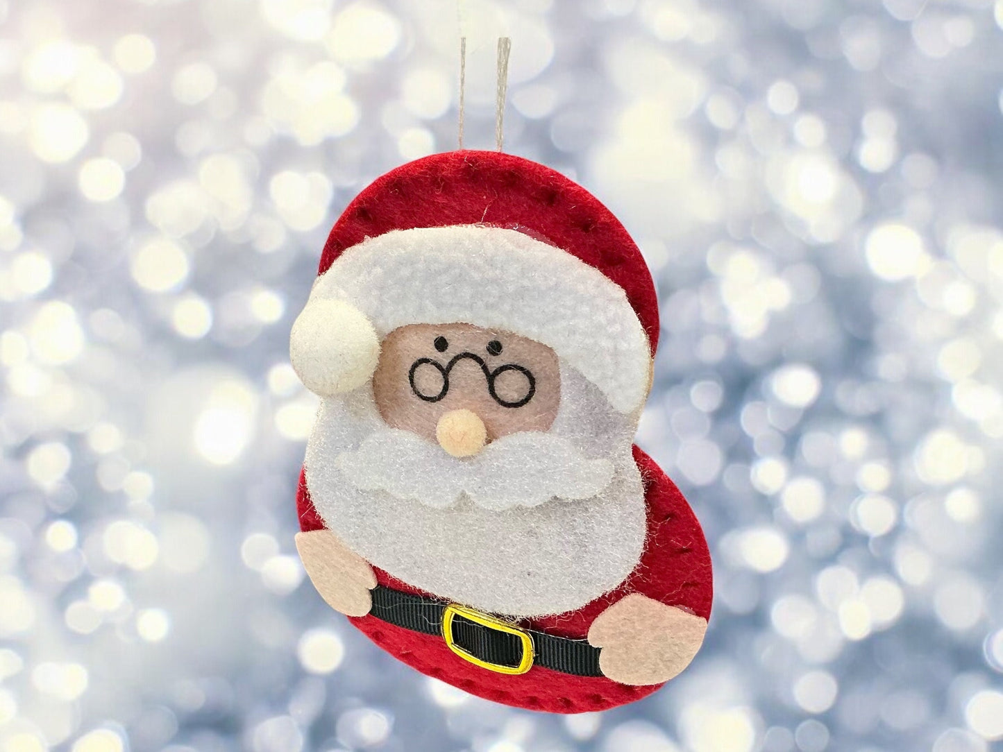 felt Santa Christmas ornament, wreath embellishments