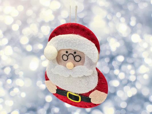 felt Santa Christmas ornament, wreath embellishments