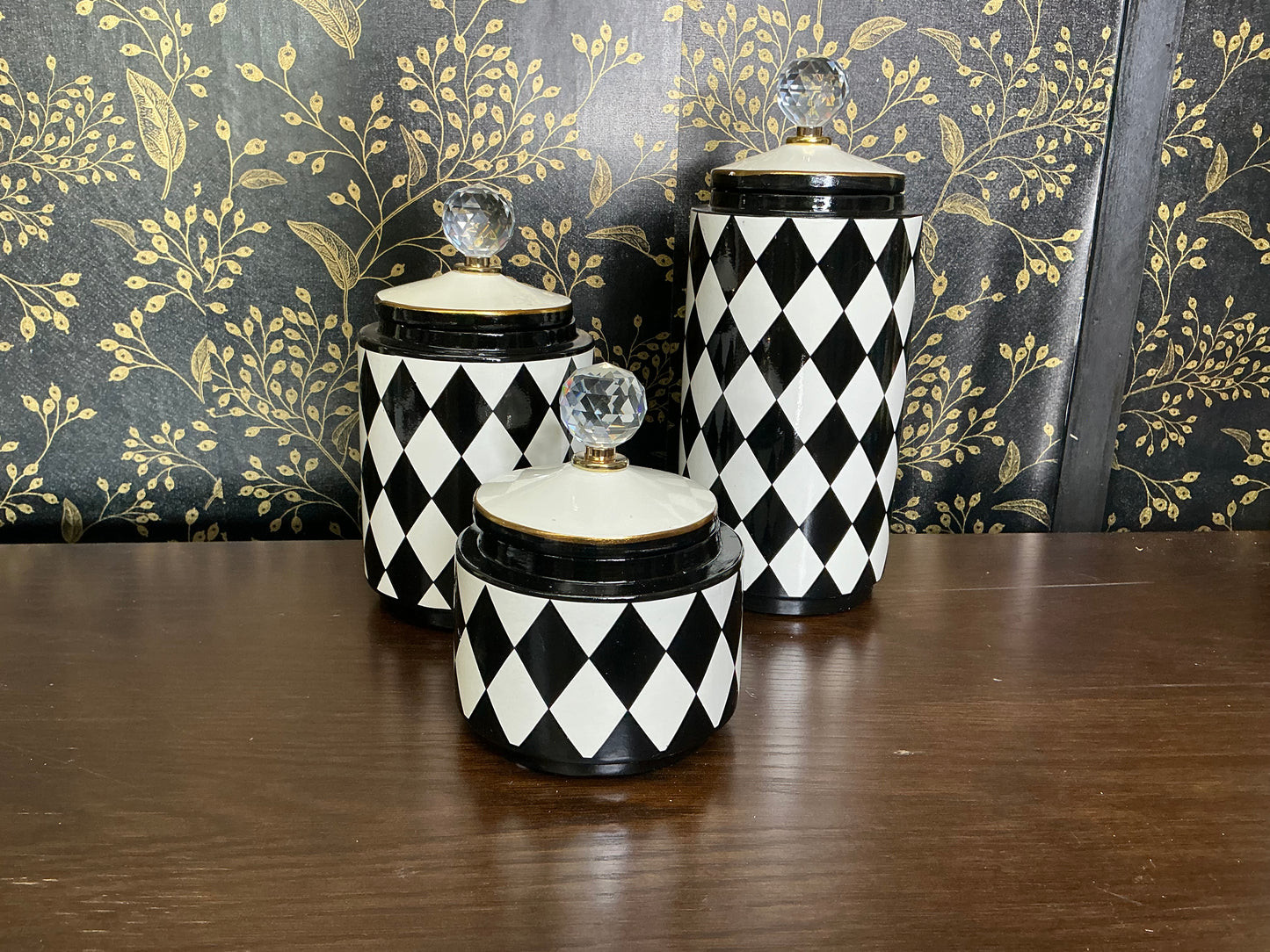 Harlequin canister set, Mark Roberts