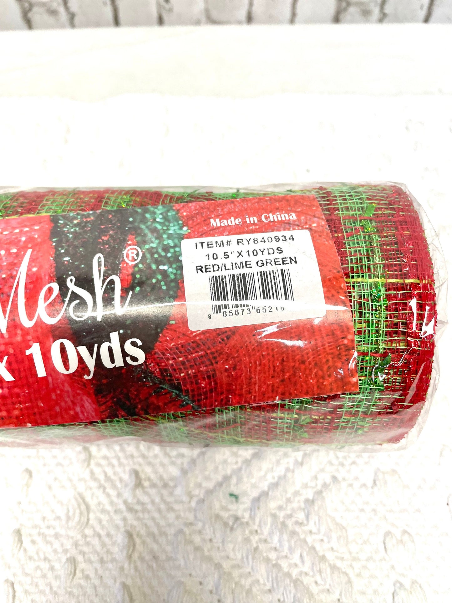 RY840934, red lime green mesh, laser foil check mesh