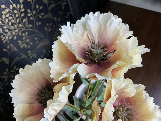 Poppy Spray - Cream/Purple