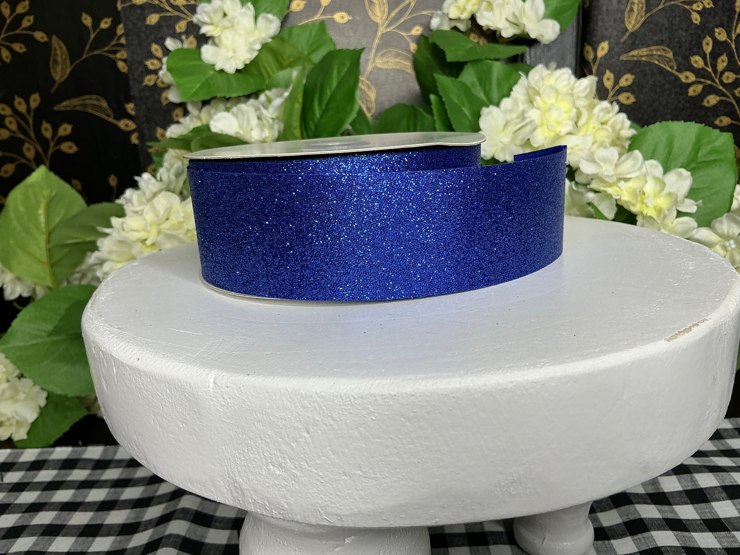 Royal Blue Shimmer Ribbon, No Wire - 1.5”x25YD