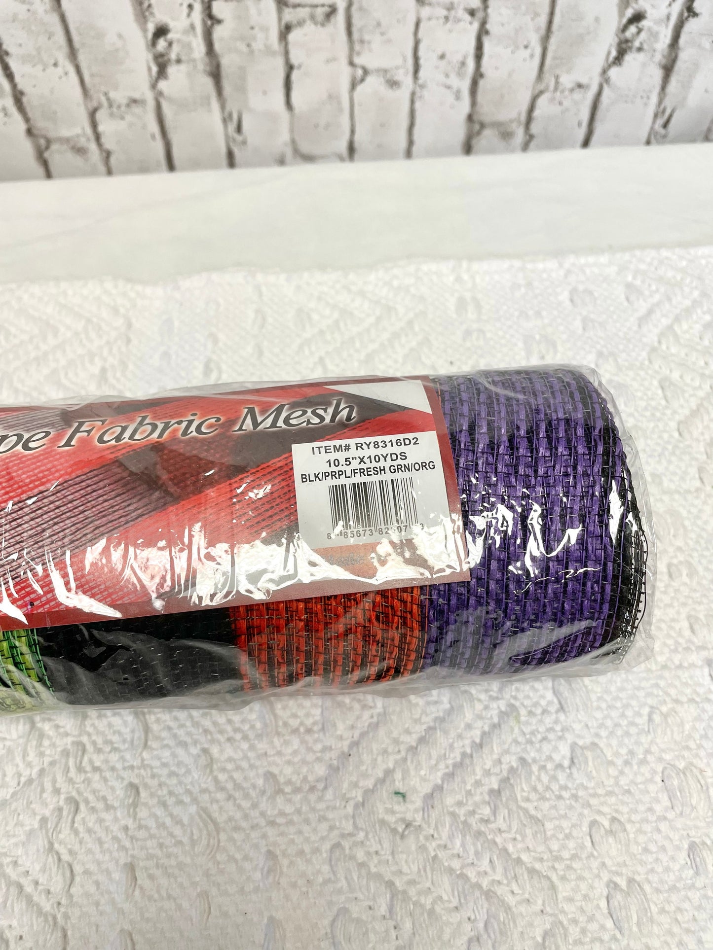RY8316D2, halloween mesh, black orange purple green striped mesh