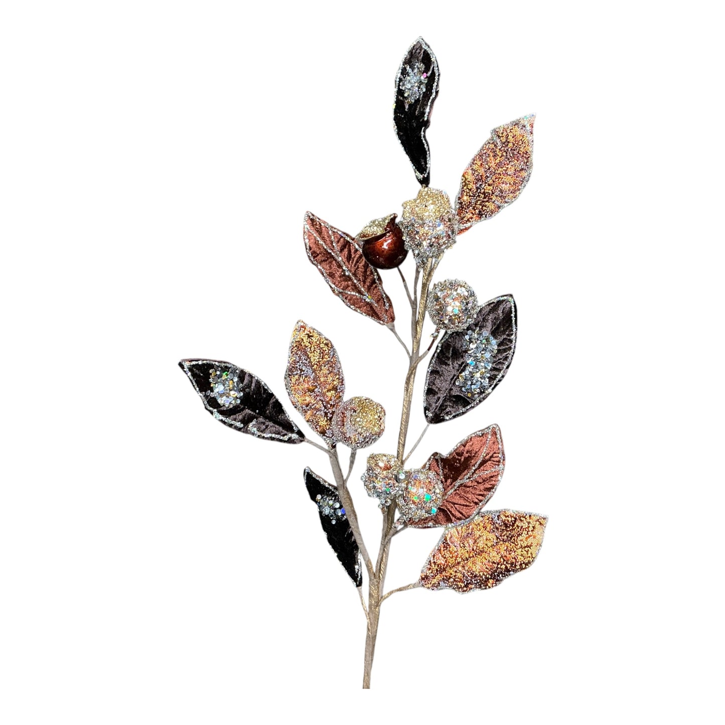 Velvet w/Jewel Berry Salal Spray - Brown/Copper