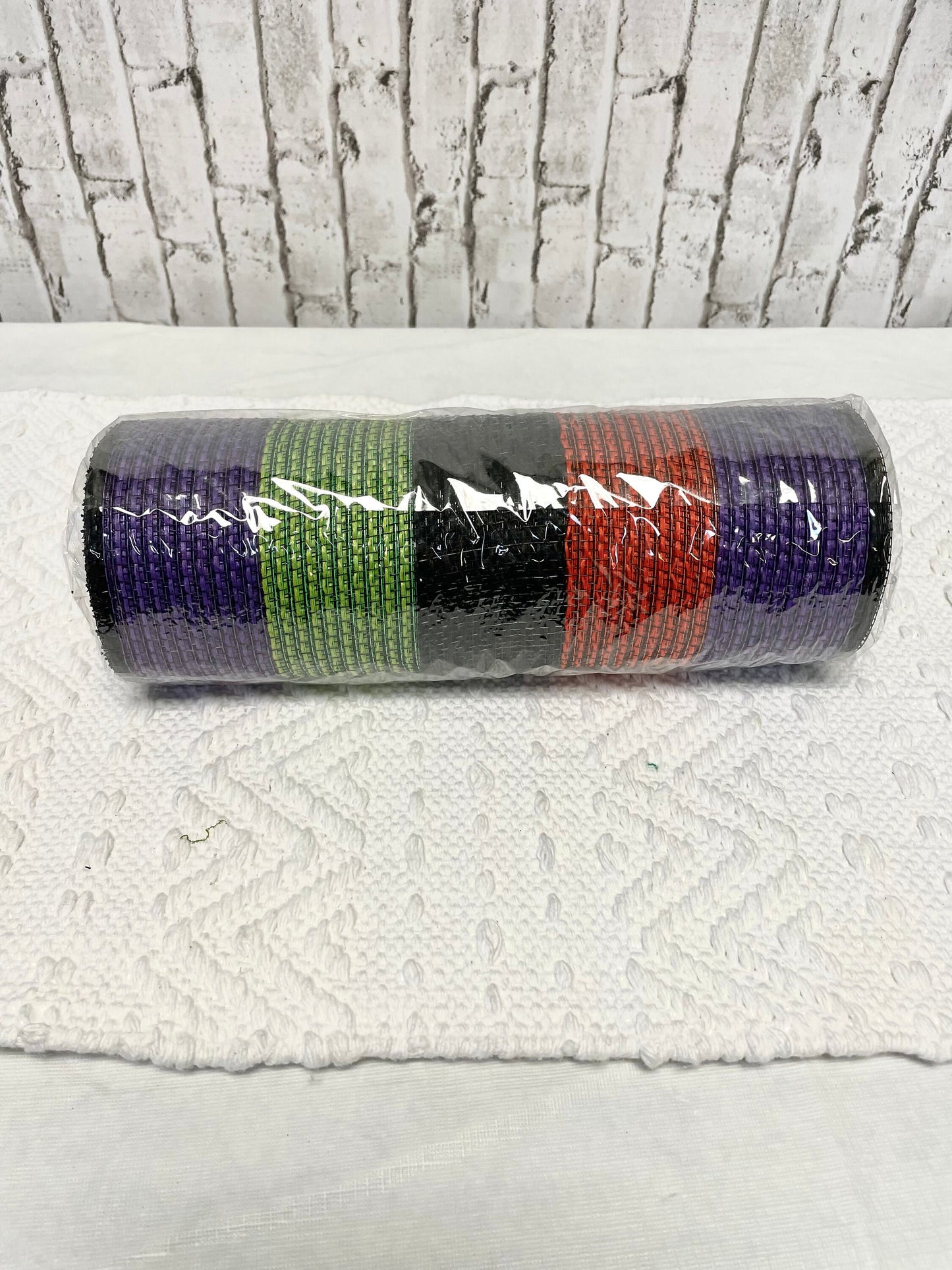 RY8316D2, halloween mesh, black orange purple green striped mesh
