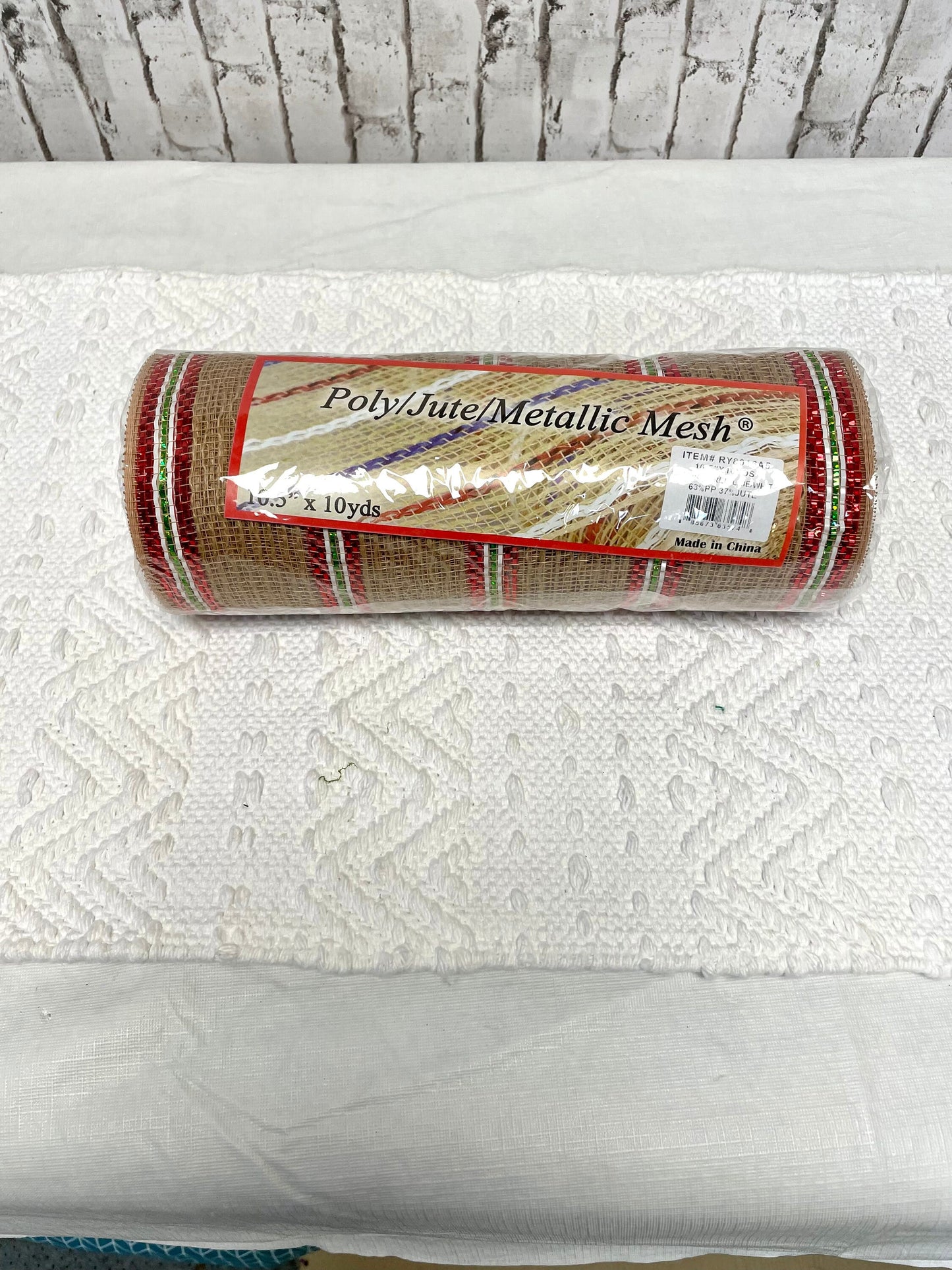 RY8016A5, natural red lime white mesh, jute mesh, everyday mesh, Christmas mesh, summer mesh,spring mesh