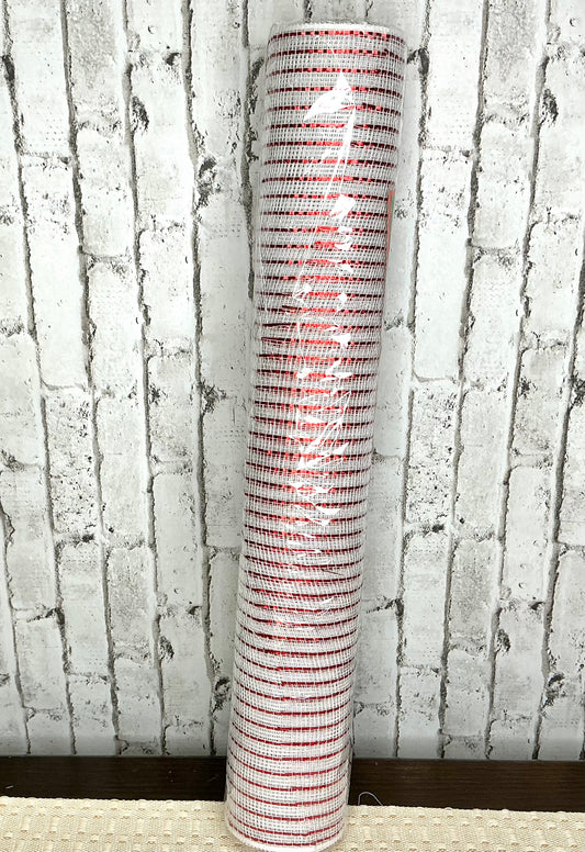 White Mesh with red stripes, 21”, RY9500A2