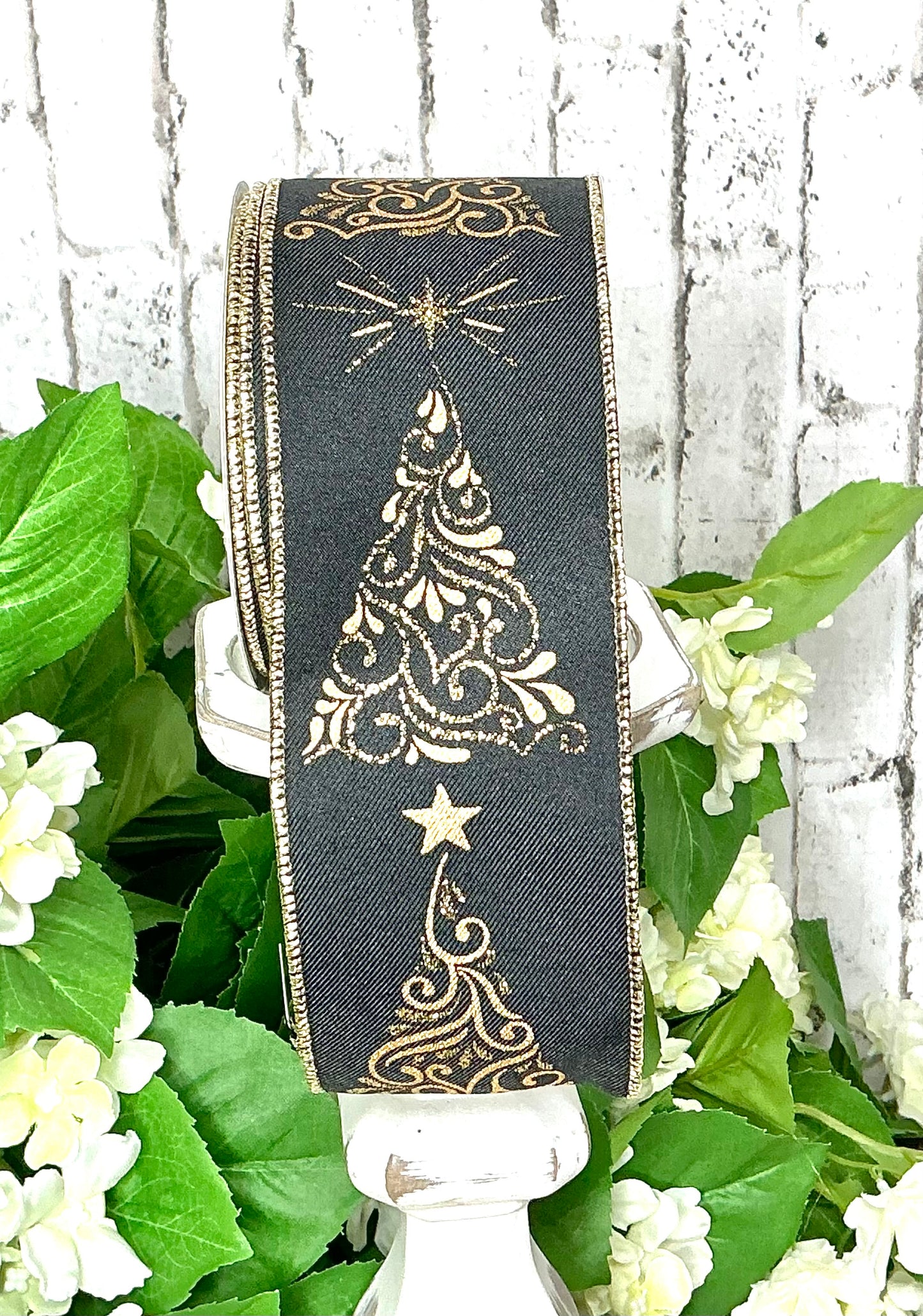 Black and gold tree Ribbon, RGF162302