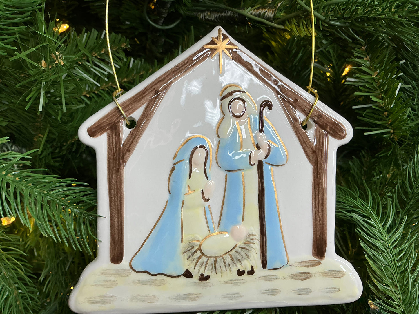 Holy Family Glass Orament