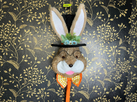 Brown bunny with black hat and glasses - 63381OR