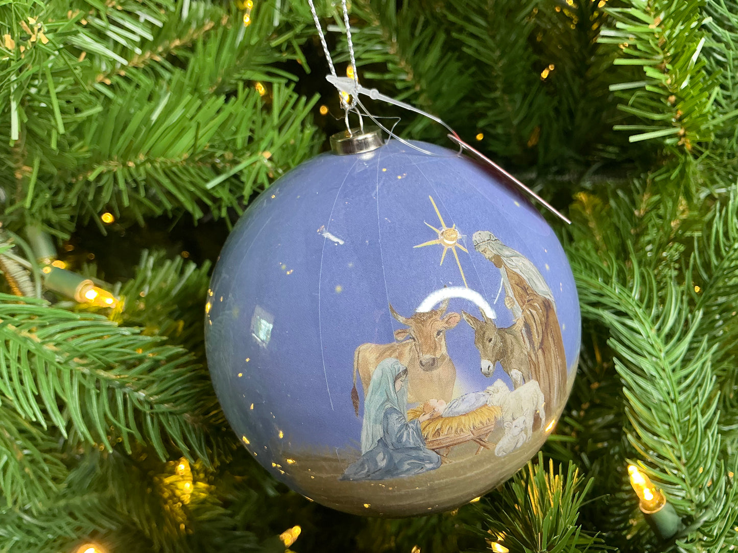 Nativity Light-up Ball Ornament