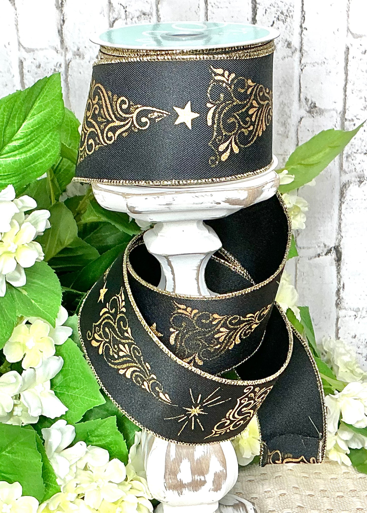 Black and gold tree Ribbon, RGF162302