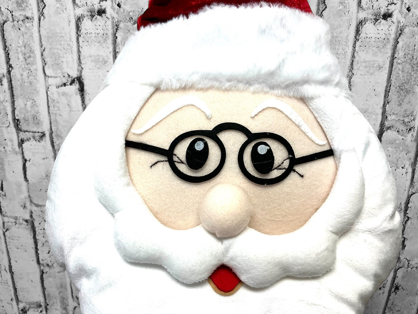Santa wreath attachment with glasses, 85294RDWT