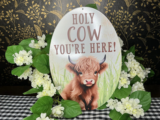 Holy Cow Oval Sign
