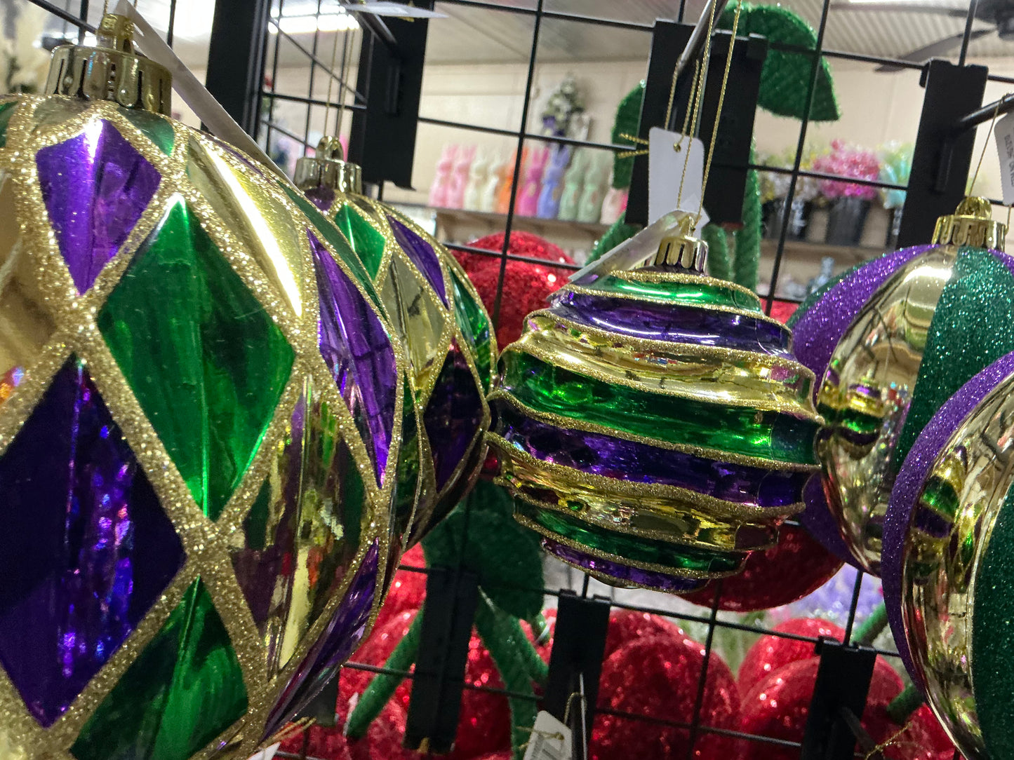 Mardi Gras Ornament - Horizontal Stripes - XY495858