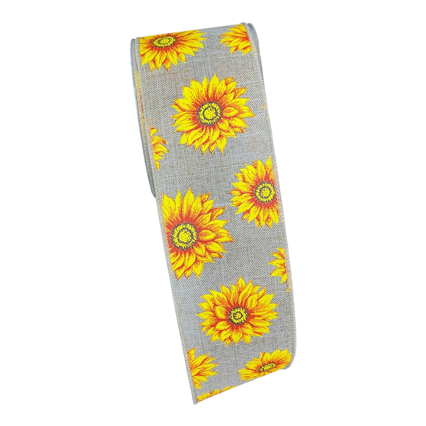 Burlap with Sunflowers Ribbon