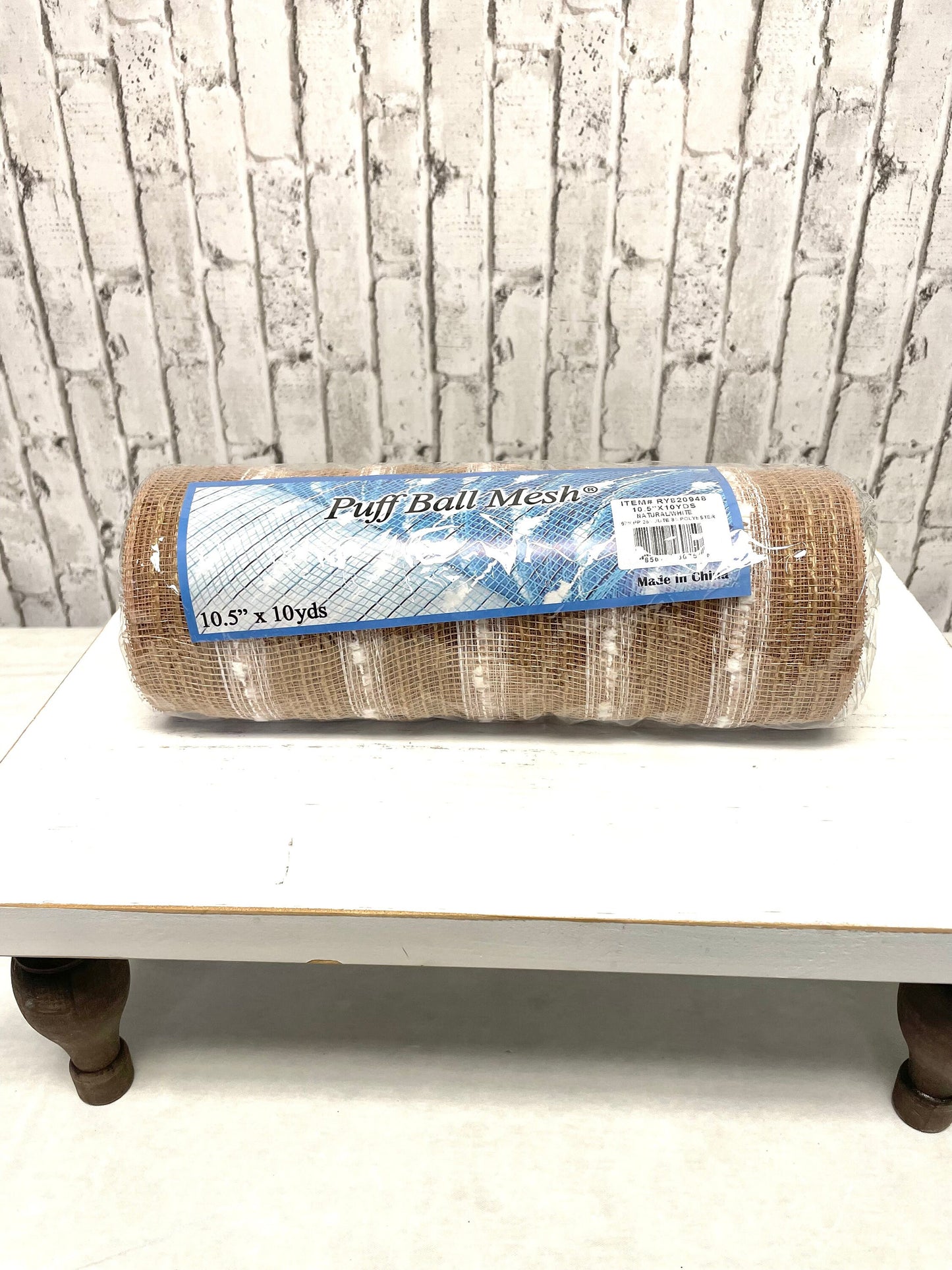 Jute mesh, poly jute snowball mesh, RY820948, 10x10 mesh, everyday mesh, beige mesh, fall mesh