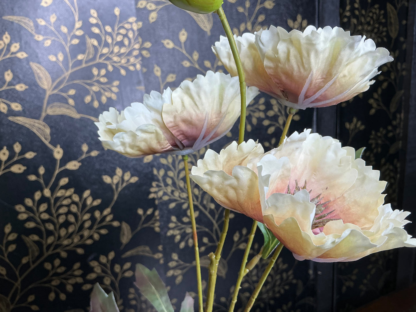 Poppy Spray - Cream/Purple