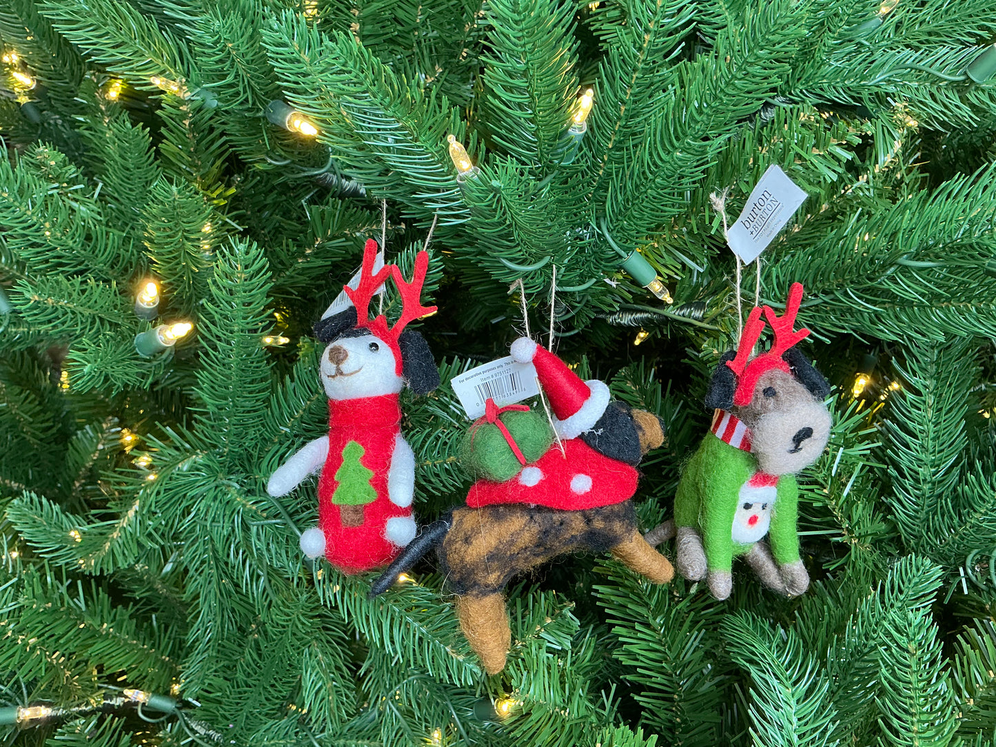 Wool Dog Christmas Ornament