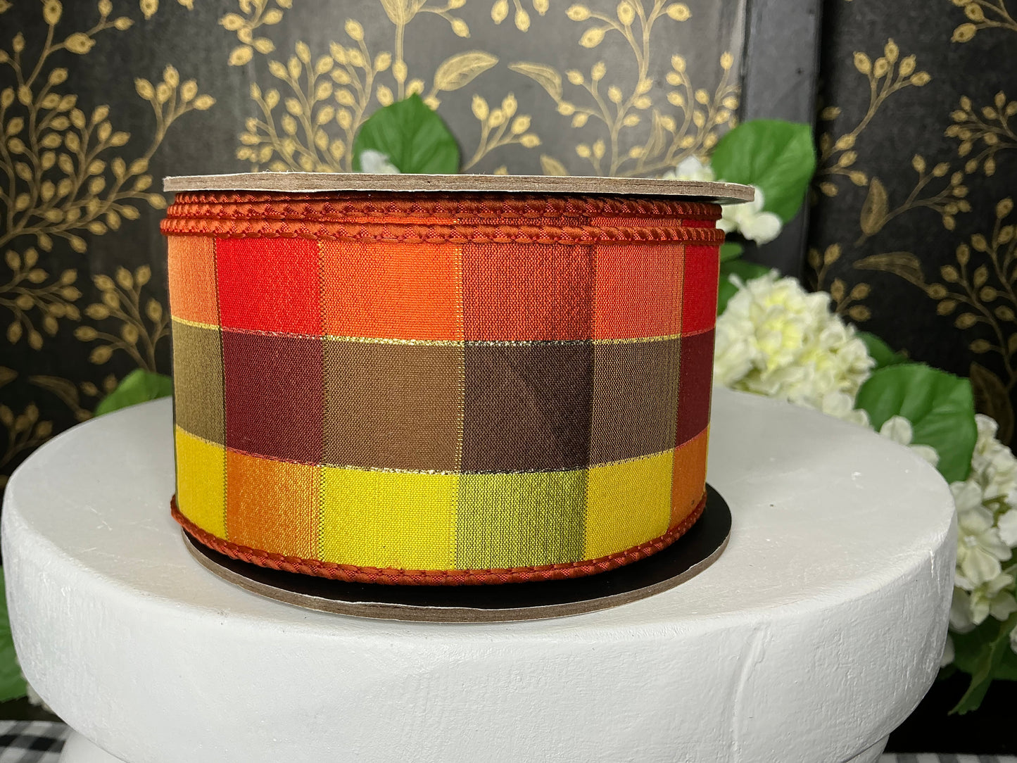 Fall Squares Ribbon - d stevens