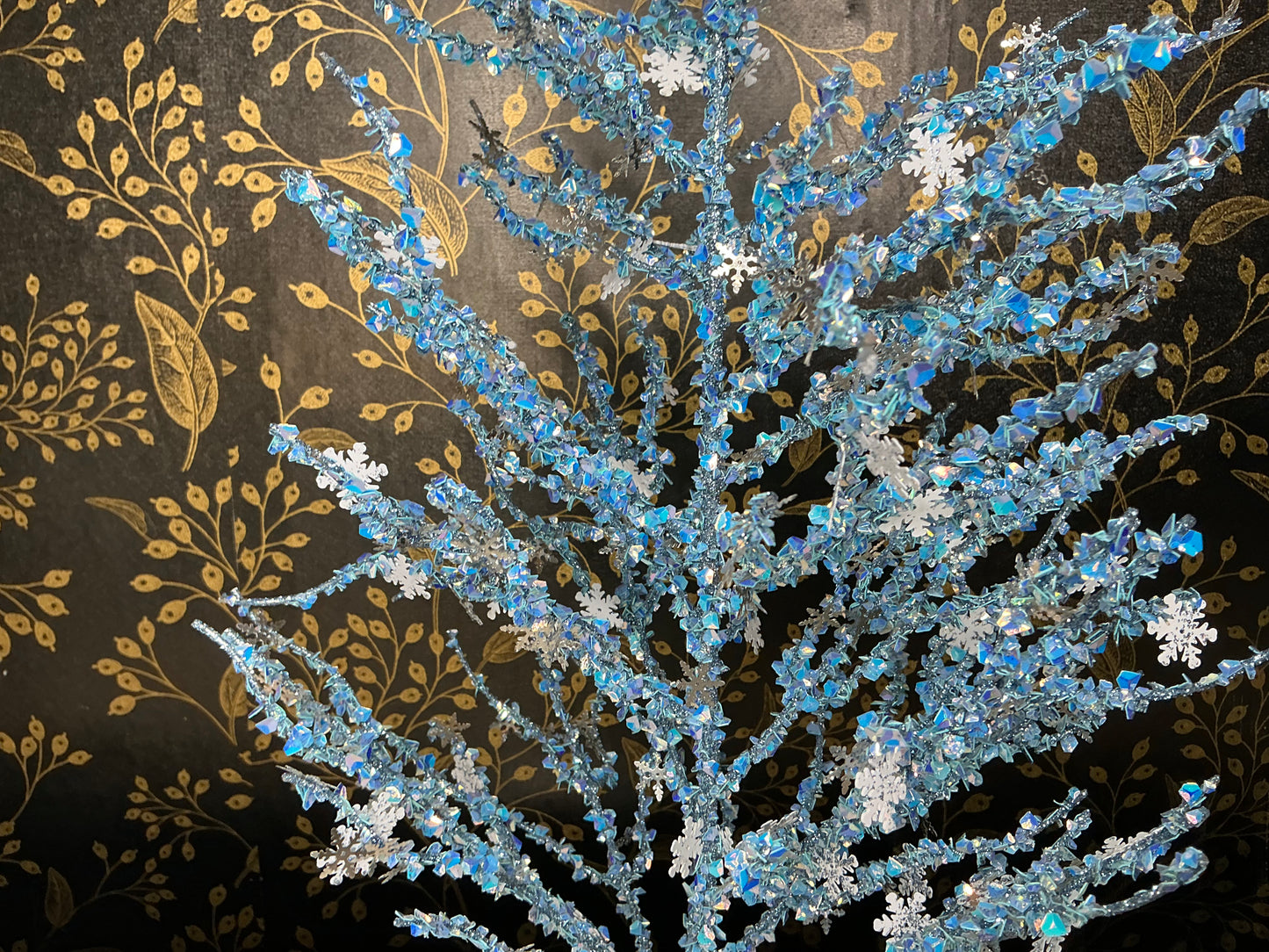 Blue glitter tree, December diamond, 79-79380