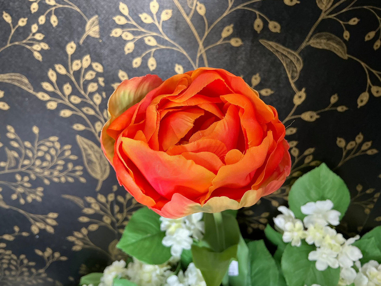 Orange Tulip Stem - Real Touch