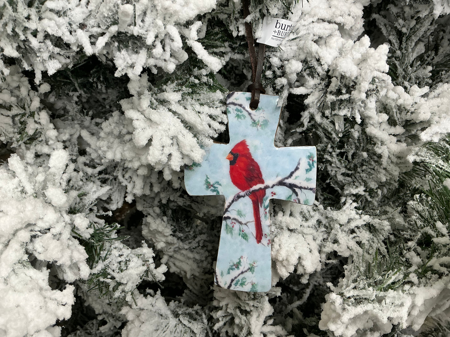 Cross with Cardinal Ornament, 9751095