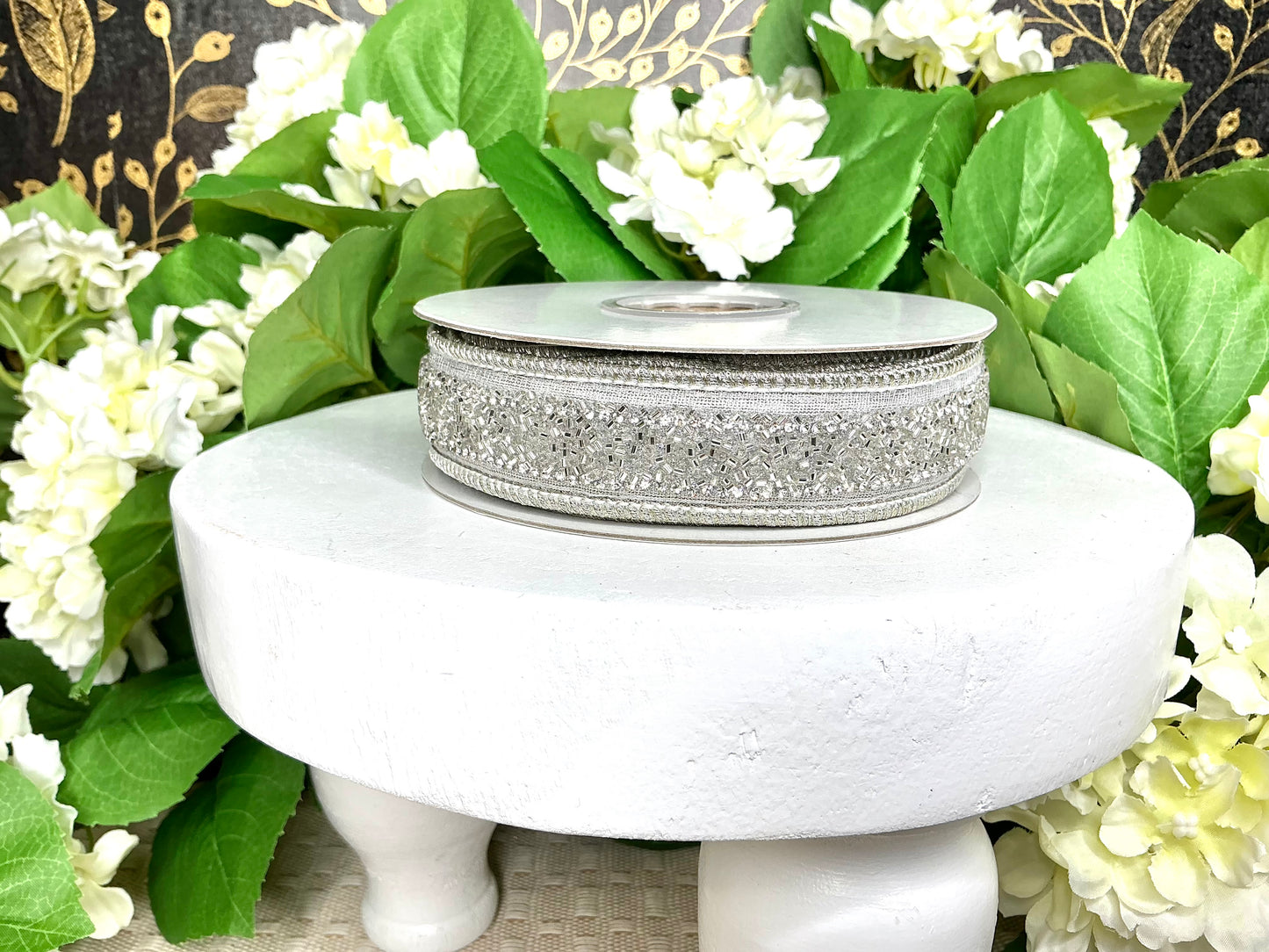 Silver beaded Ribbon, 98265