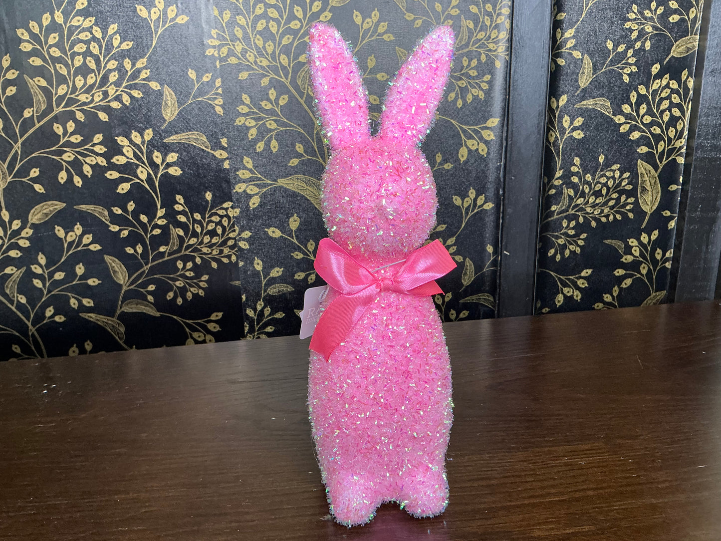 Pink/Iridescent flocked bunny - 4532765