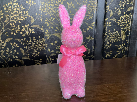 Pink/Iridescent flocked bunny - 4532765