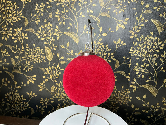 Berry flocked Ball Ornament, 4503605