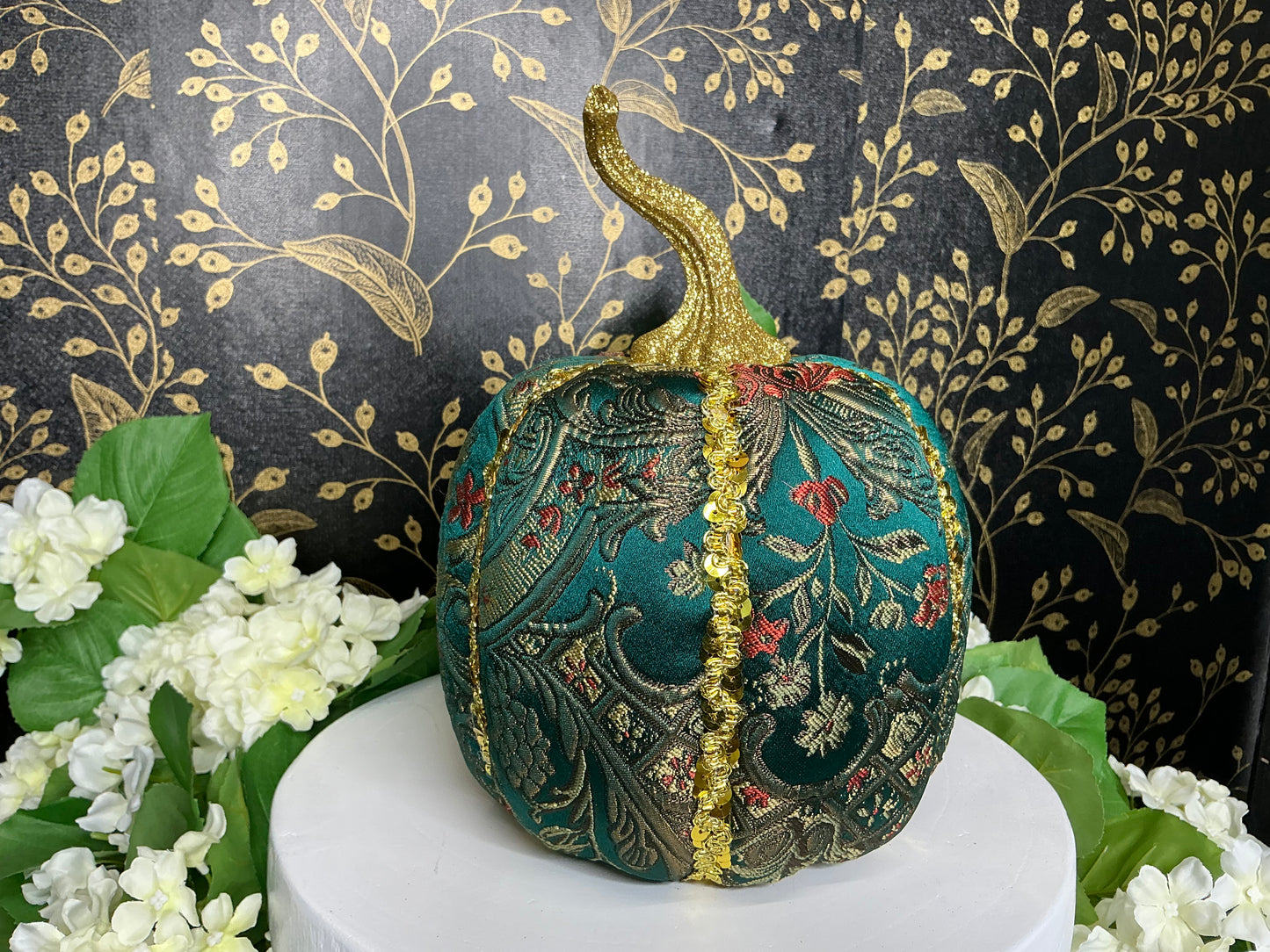 Green/Teal Jeweled Pumpkins, Mark Roberts