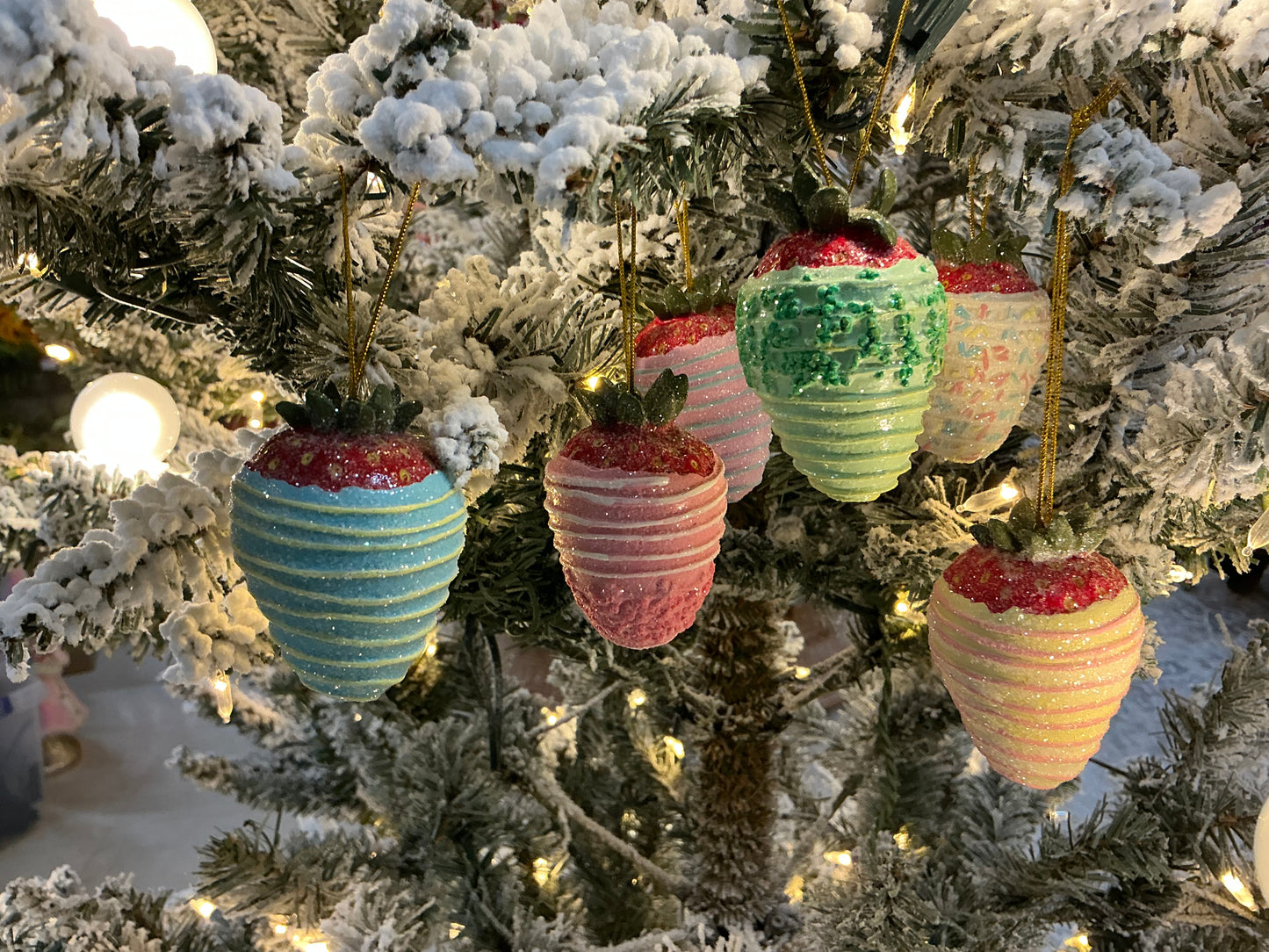 Strawberry Ornaments, Set of 6, 55-55705