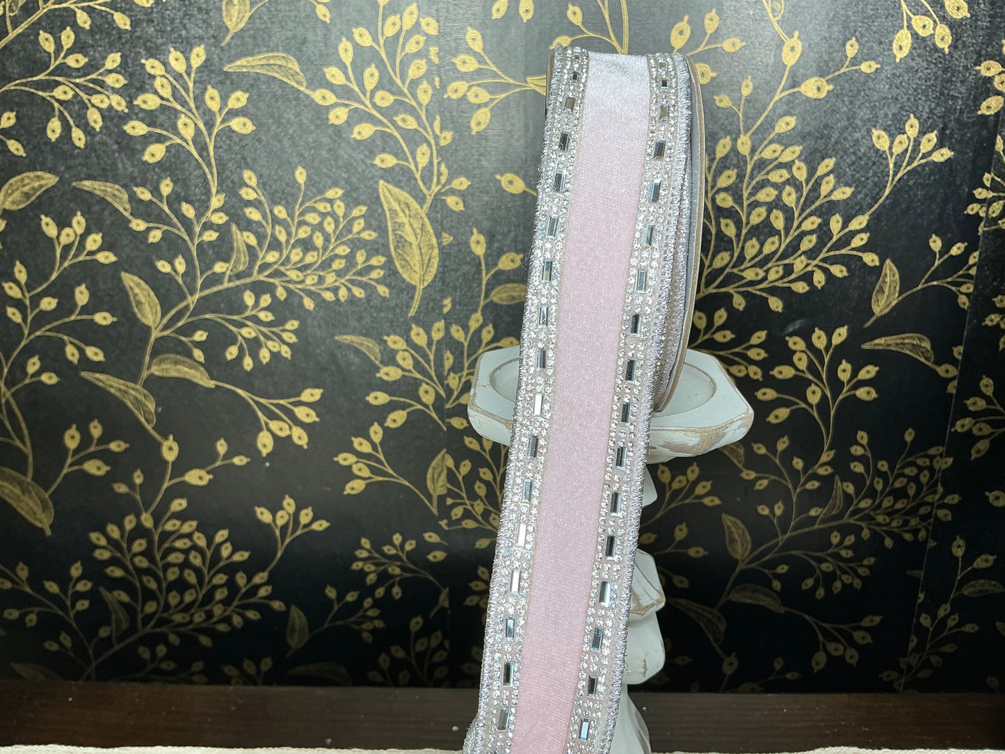 Shimmering Gems Ribbon, Light Pink, Farrisilk, RC177-14
