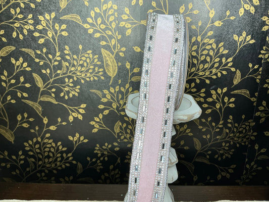 Shimmering Gems Ribbon, Light Pink, Farrisilk, RC177-14