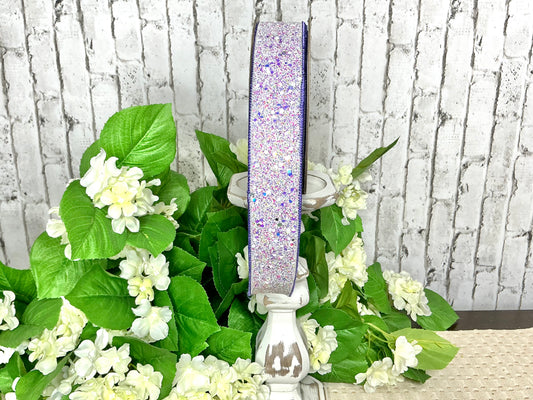 Lavender glitter ribbon, D Stevens, 18-4366