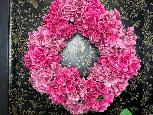 Pink Hydrangea Wreath - 24” - W4541837