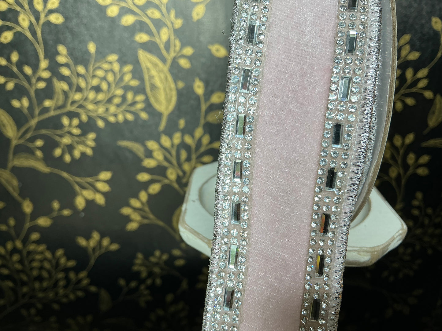 Shimmering Gems Ribbon, Light Pink, Farrisilk, RC177-14
