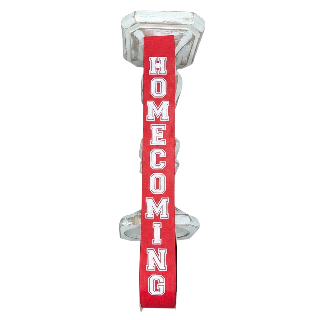 Homecoming Ribbon, red/white, 1.5”x100YD