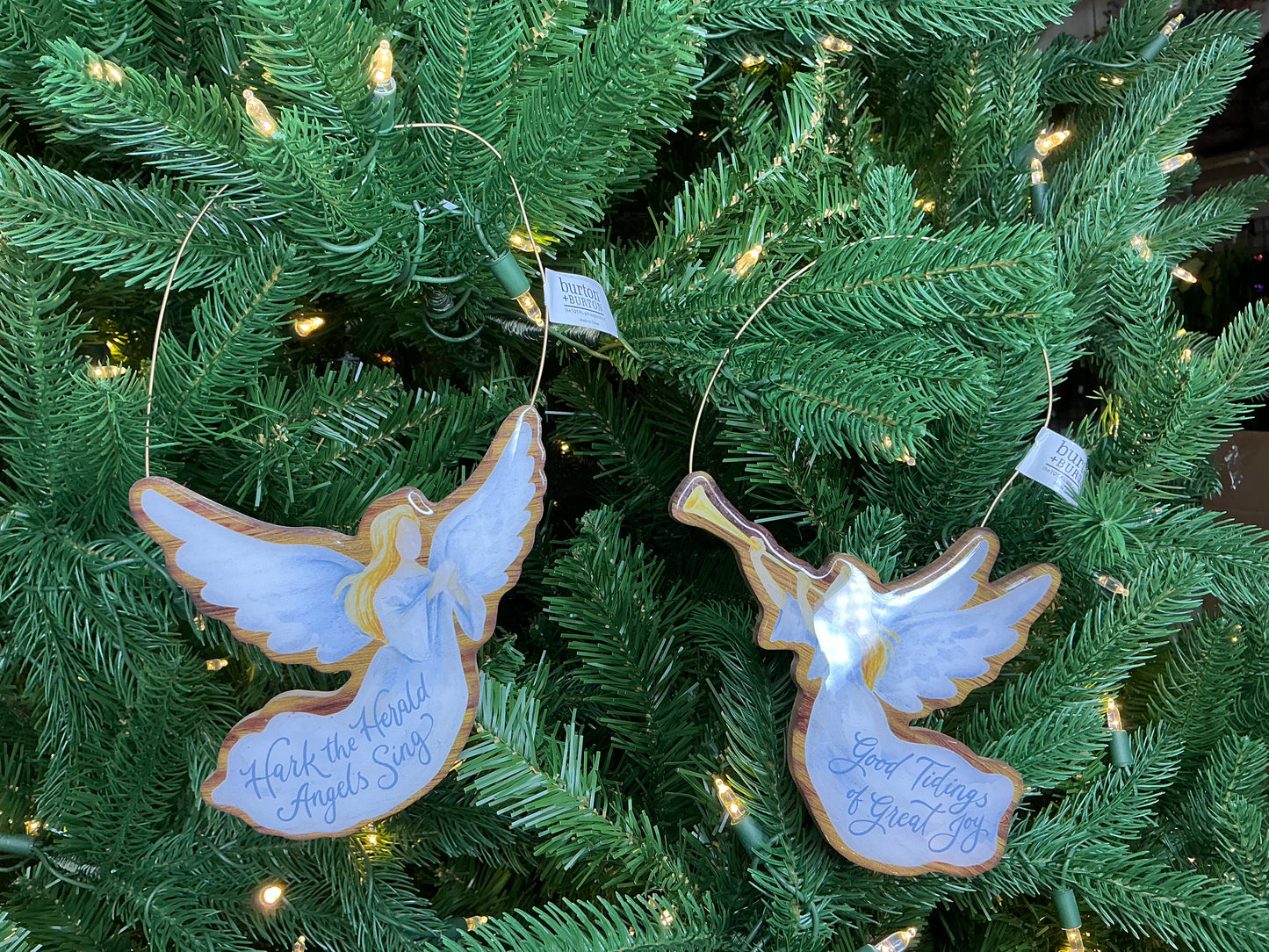 Wood Angel Ornament with Wire